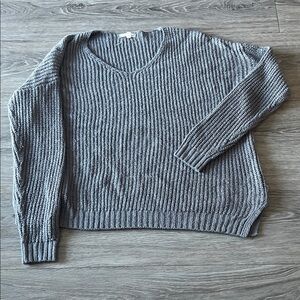Cozy Gray Knit Sweater